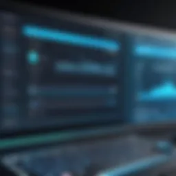 User interface of top screen control software