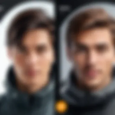 Before and After: Impact of Graphic Editing Before and after visuals demonstrating the efficiency of a graphic editing app