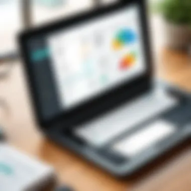 Expensify Interface Illustration Visual representation of Expensify software interface showcasing expense tracking features