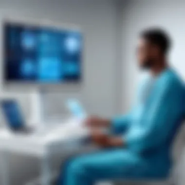 Patient accessing healthcare remotely