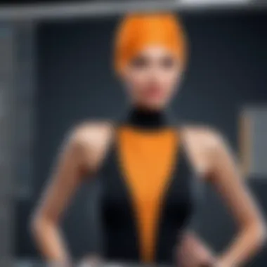 Blender Interface for Fashion Design Detailed interface of Blender highlighting fashion design tools