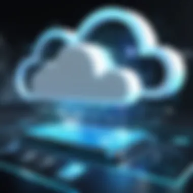 Emerging Trends in Financial Technology Futuristic concept of emerging trends in financial technology and cloud systems.