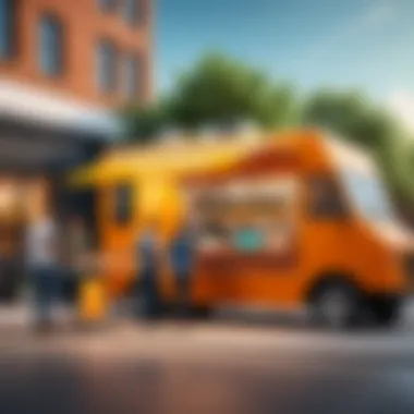 Enhancing Customer Satisfaction with Technology Happy customers enjoying food truck service
