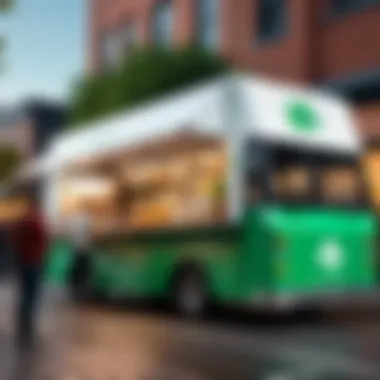 Streamlined Transactions with Clover POS Food truck utilizing Clover POS for customer transactions