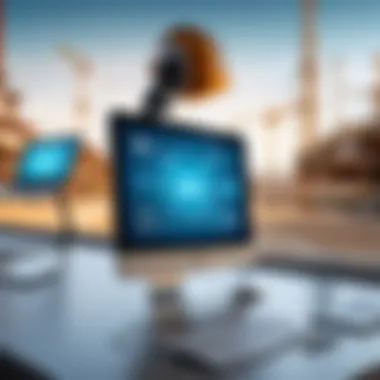 An infographic illustrating the advantages of using commercial construction bidding sites