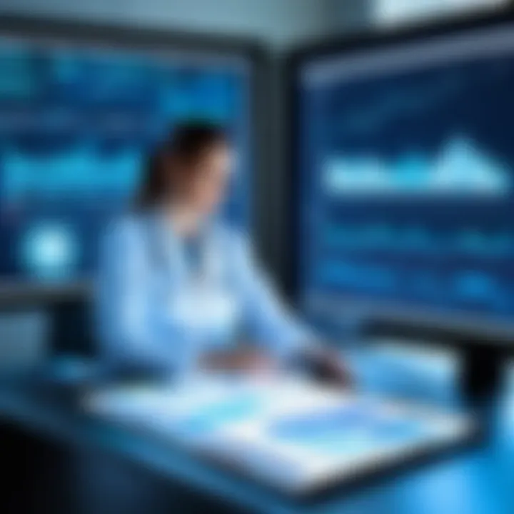 Healthcare professionals utilizing charting technology