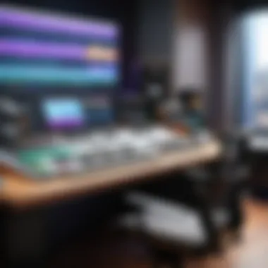 Professional audio studio setup featuring Pro Tools Pro