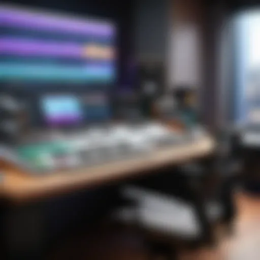 Professional audio studio setup featuring Pro Tools Pro