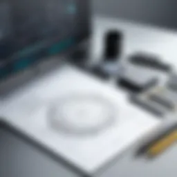 A digital interface showcasing various drawing tools for shape creation.