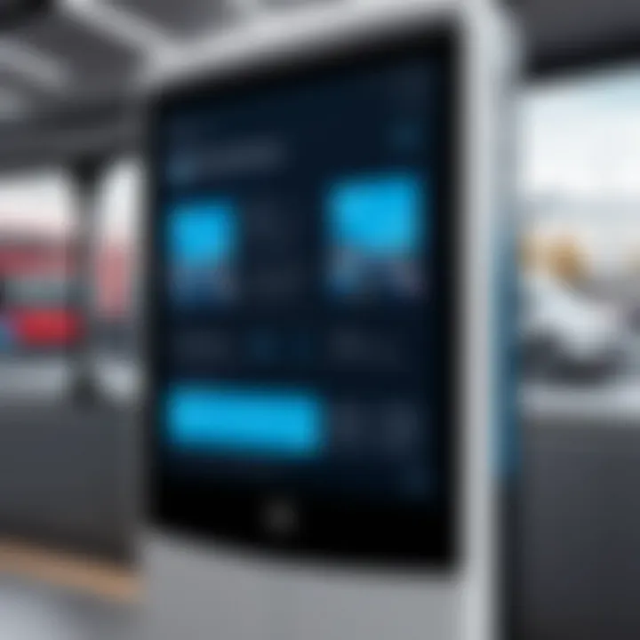 Interactive digital signage solution for public transport