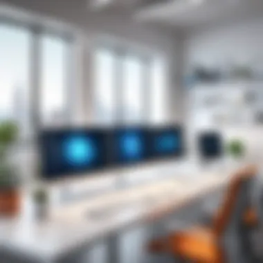 Optimized Workspace Design Modern workspace layout showcasing effective space utilization