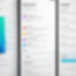 Visual representation of onboarding software features