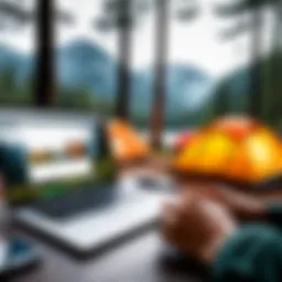 User navigating an online campsite booking platform