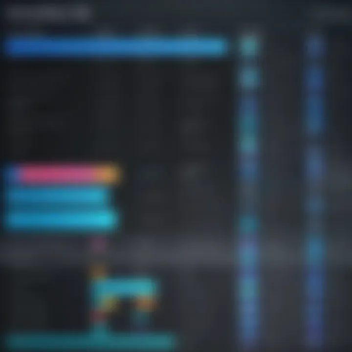 A comparison chart displaying key features of various video editing tools.