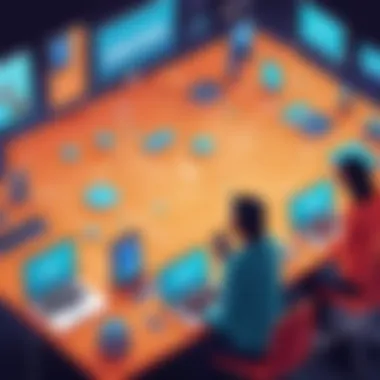 Collaboration Through Gamification Students collaborating in a gamified learning activity