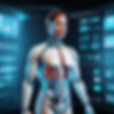 Future Trends in Health EMR Systems Futuristic representation of EMR technology in healthcare