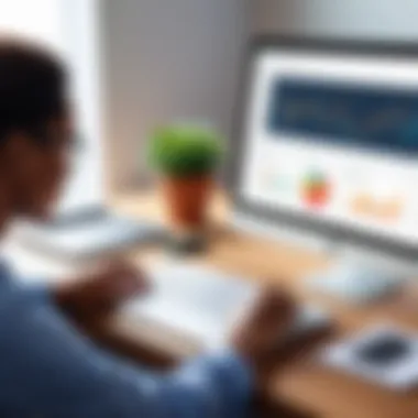 Reviewing Productivity Analytics in Nonprofits A nonprofit leader reviewing productivity analytics