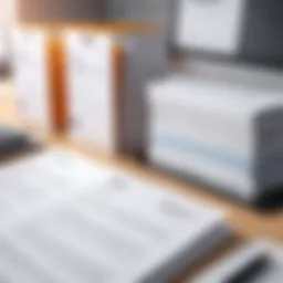 Organized legal documents in a modern office setting