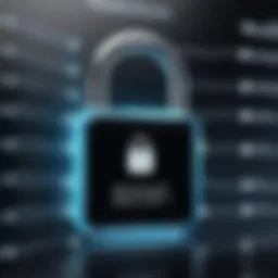 A secure mobile device displaying a lock symbol