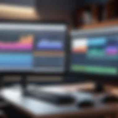 Studio Software Features Overview An interface displaying music studio software features