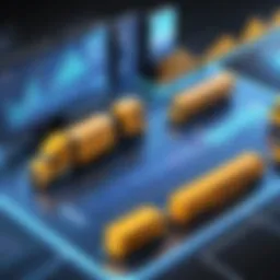 Advanced logistics software interface showcasing real-time data analytics