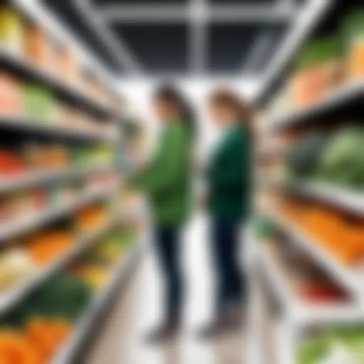 A shopper selecting groceries through the Shipt app.