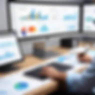 Analyzing Sales Reports Small business owner analyzing sales reports