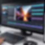 A sleek user interface of a video editing software showcasing intuitive tools.