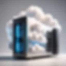 A sleek home cloud server setup showcasing modern technology