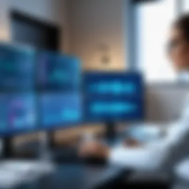 Healthcare Analysis with RPM Illustration of healthcare professionals analyzing remote patient data