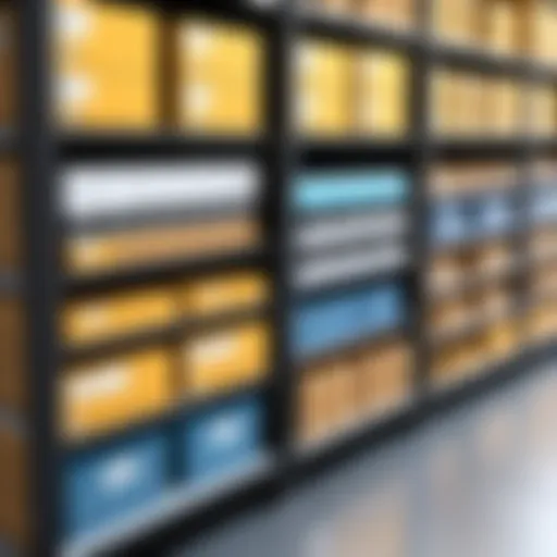 Visual representation of an automated inventory management system.