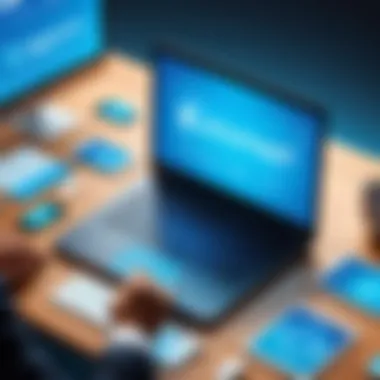 Digital Engagement Strategies Illustration Conceptual illustration of digital engagement strategies