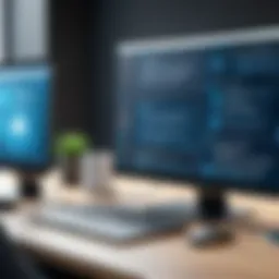 Illustration depicting various types of threat protection software