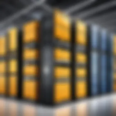 Automated Storage Solutions in E-commerce Warehousing A high-tech warehouse showcasing automated storage and retrieval systems.