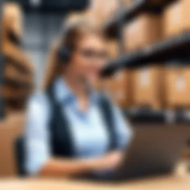 The Role of Customer Service in E-commerce Warehousing A customer service representative assisting with order inquiries.