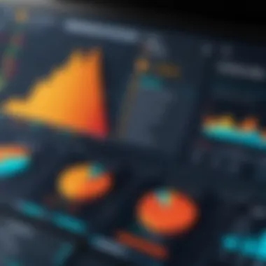 Data analytics dashboard displaying key warehouse performance metrics.